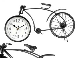 Giftdecor Horloge Forge Bicyclette Noire Métal 20 cm (Set de 4)