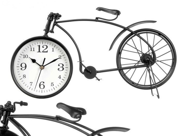 Giftdecor Horloge Forge Bicyclette Noire Métal 20 cm (Set de 4) Giftdecor Horloge Forge Bicyclette Noire Métal 20 cm (Set de 4)
