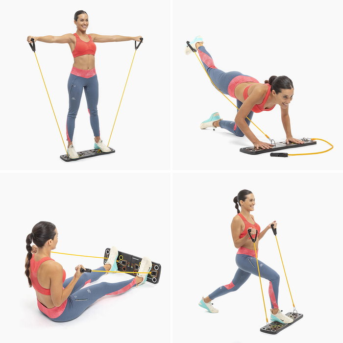Pack planche de pompes avec bandes de résistance et gilet sauna sport homme L InnovaGoods