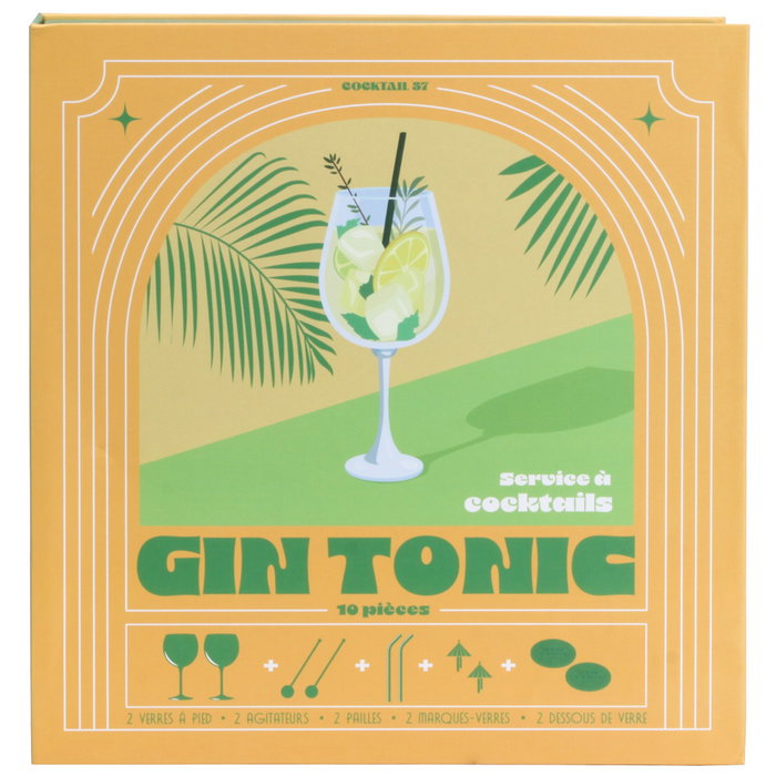 Cook Concept Coffret Gin Tonic Dolce Vita 10 pièces Cook Concept Coffret Gin Tonic Dolce Vita 10 pièces