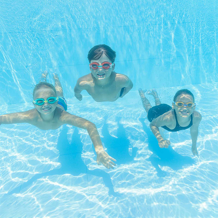 Bestway 21049 Lunettes de Natation Junior Silicone Corne Antibuée +7 Ans Piscine Plage