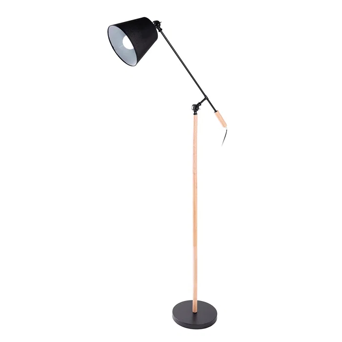 Lampe sur pied "Aaron" rectiligne, design nordique avec douille E27 pour LED - SKD-F005-R Lampe sur pied "Aaron" rectiligne, design nordique avec douille E27 pour LED - SKD-F005-R