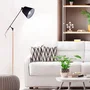 Lampe sur pied "Aaron" rectiligne, design nordique avec douille E27 pour LED - SKD-F005-R