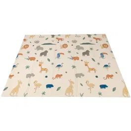 Nuby Tapis d'éveil Réversible Safari - 200x150 cm - Tapis de jeu bébé en mousse douce, pliable, facile à nettoyer