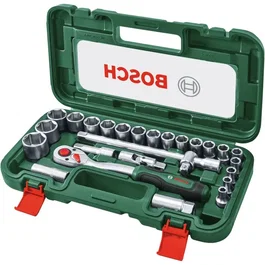 Bosch Set de cliquets 1/2" 26pces Haute Performance 768 Nm 72 dents Mécanisme fritté