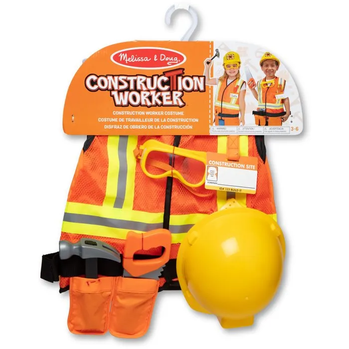 Melissa & Doug Déguisement Chantier avec 8 Accessoires