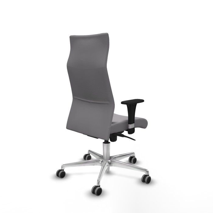 Piqueras Y Crespo Fauteuil Albacete Gris avec mécanisme synchrone et base aluminium Piqueras Y Crespo Fauteuil Albacete Gris avec mécanisme synchrone et base aluminium