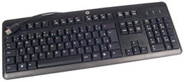 HP Clavier USB Noir QWERTY Anglais
