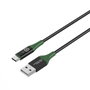 MicroConnect Câble USB-A vers USB-C Smart Charge 2m Noir/Vert