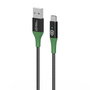 MicroConnect Câble USB-A vers USB-C Smart Charge 2m Noir/Vert