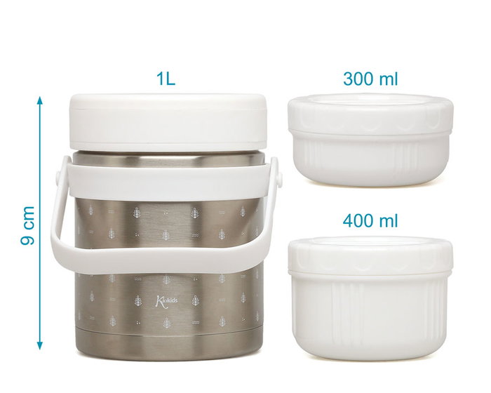 KioKids Thermos Blanc (300ml+400ml)