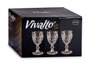 Vivalto Verre à Eau Diamant 254 ml - Bord Or - 8 x 15.5 x 8 cm (Set de 36)