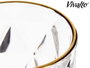 Vivalto Verre à Eau Diamant 254 ml - Bord Or - 8 x 15.5 x 8 cm (Set de 36)