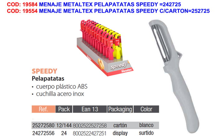 Metaltex Pelador de patates Speedy Metaltex Pelador de patates Speedy