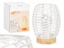 Giftdecor Lampe de Table Ovale en Corde Blanche 15x20x15 cm Métal Papier (Set de 12)