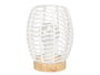 Giftdecor Lampe de Table Ovale en Corde Blanche 15x20x15 cm Métal Papier (Set de 12)