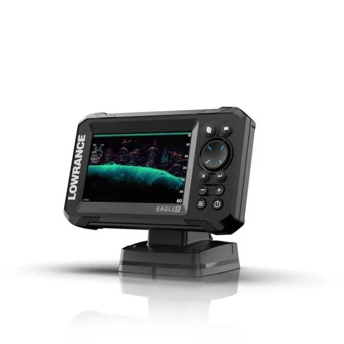 Lowrance Eagle 5 - Combiné GPS Sondeur avec Sondeur HD 83/200 kHz, écran IPS, FishReveal, Cartographie C-MAP et Genesis Live pour la Pêche