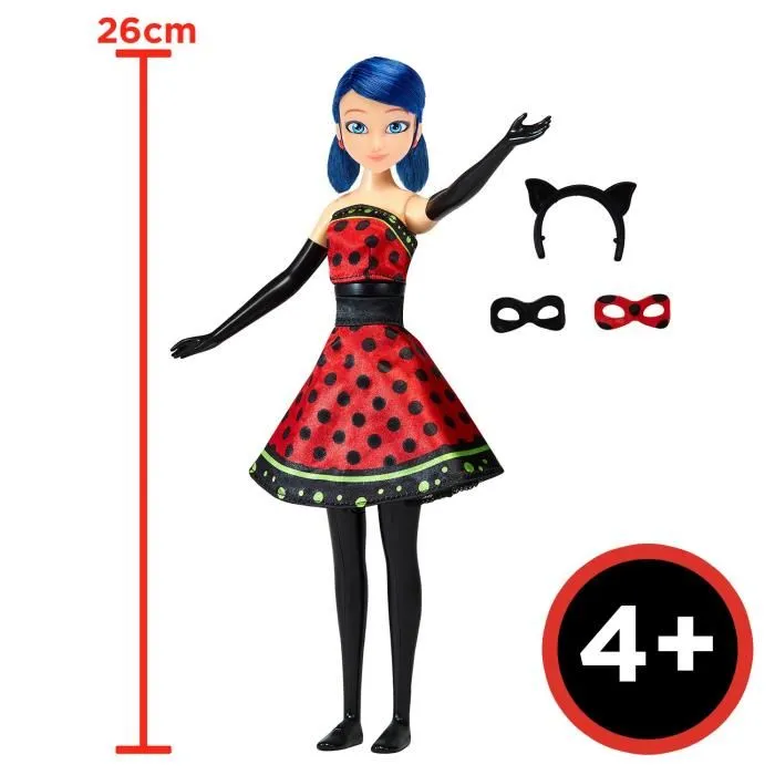 Bandai - Poupée Miraculous Ladybug Transformation 26 cm, avec Changement de Tenue et Accessoires, Jouet Enfant 4 ans et Plus Bandai - Poupée Miraculous Ladybug Transformation 26 cm, avec Changement de Tenue et Accessoires, Jouet Enfant 4 ans et Plus