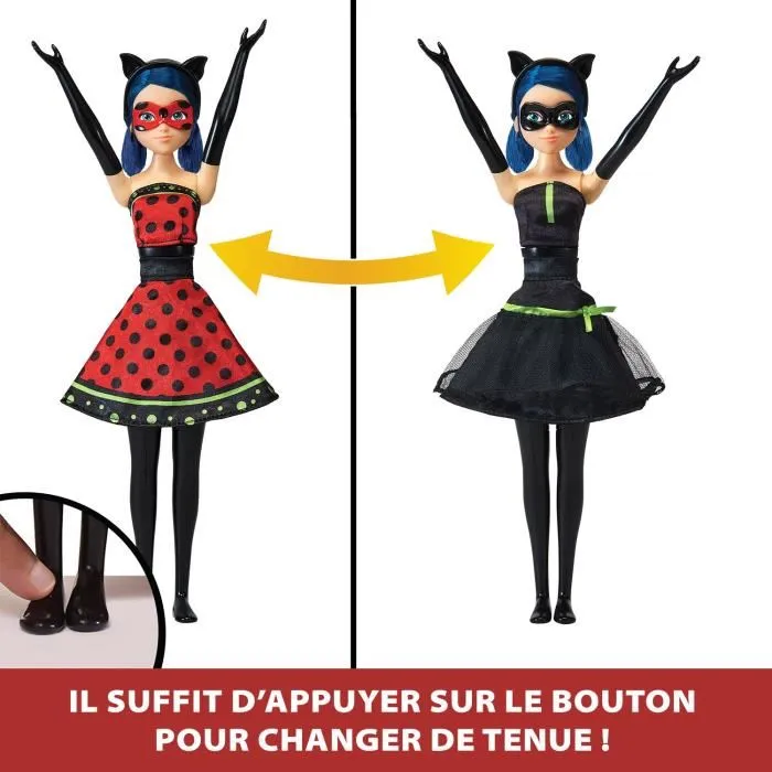 Bandai - Poupée Miraculous Ladybug Transformation 26 cm, avec Changement de Tenue et Accessoires, Jouet Enfant 4 ans et Plus Bandai - Poupée Miraculous Ladybug Transformation 26 cm, avec Changement de Tenue et Accessoires, Jouet Enfant 4 ans et Plus