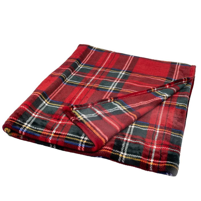 Home Textiles Couverture en flanelle Rouge Carreaux Ecossais 150 x 200 cm Home Textiles Couverture en flanelle Rouge Carreaux Ecossais 150 x 200 cm