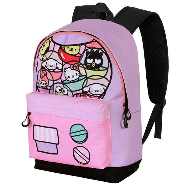 Karactermania Mochila HS FAN 2.2 Hello Kitty Gashapon, Sac à dos urbain rose en Ripstop, avec compartiment électronique et sangle pour trolley, 31 x 18 x 44 cm