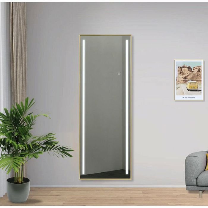 Miroir sur Pied Home ESPRIT Doré Aluminium 60 x 5 x 165 cm