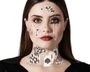 Atosa Tatouage facial avec cartes, larmes et damier