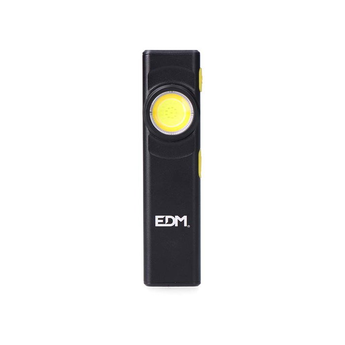 Edm Shadow Lampe Torche LED Ultra Slim Aluminium IP44 5W 8 Modes USB-C 300lm 500lm 25x16x102mm