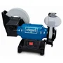 Scheppach BG200W Touret mixte 250W avec meule à eau 200mm, moteur induction 0,34 CV, pare-éclats, bac et support