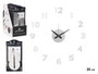 Giftdecor Horloge Adhésive 35 cm Chiffres Satiné Argent Plastique PET PP (Set de 12)