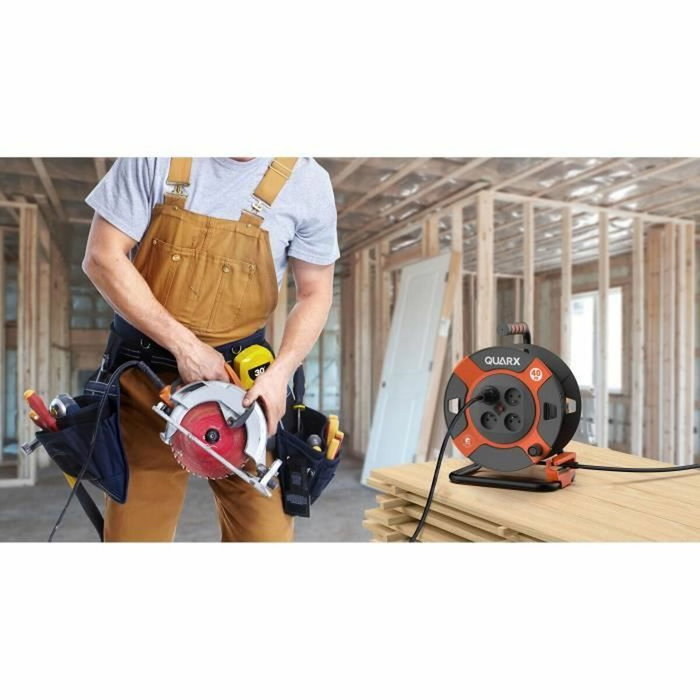 Quarx Enrouleur de bricolage 40m H07RN-F 3G 1,5mm²