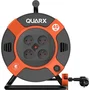 Quarx Enrouleur de Câble Bricolage 40 mètres H07RN-F 3G 1,5 mm², Tambour Plastique Anti-Torsion, 4 Prises IP44 16A, 3600W