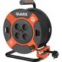 Quarx Enrouleur de Câble Bricolage 40 mètres H07RN-F 3G 1,5 mm², Tambour Plastique Anti-Torsion, 4 Prises IP44 16A, 3600W