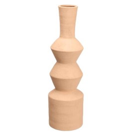 GIFTDECOR Jarrón Geométrico Tierra Marron 60cm