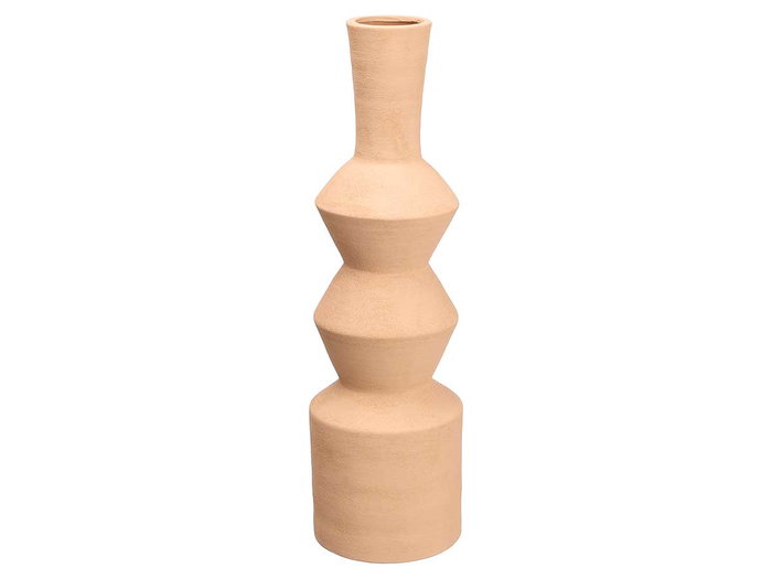 Giftdecor Jarron Geometrique 60 cm Ceramique Marron (Set de 4)