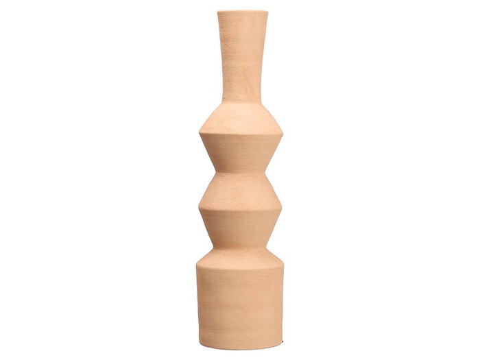 Giftdecor Jarron Geometrique 60 cm Ceramique Marron (Set de 4)