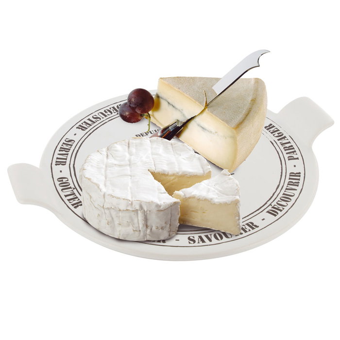 Totally Addict Plateau à fromage en céramique BISTROT 26 cm