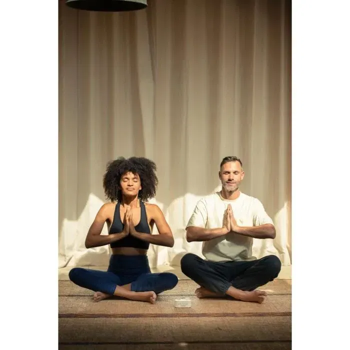 Morphee Box Flow - Coaching audio 256 séances de yoga, pilates, stretching, réveil musculaire - 10 à 40 min - Sans écran - Enceinte intégrée