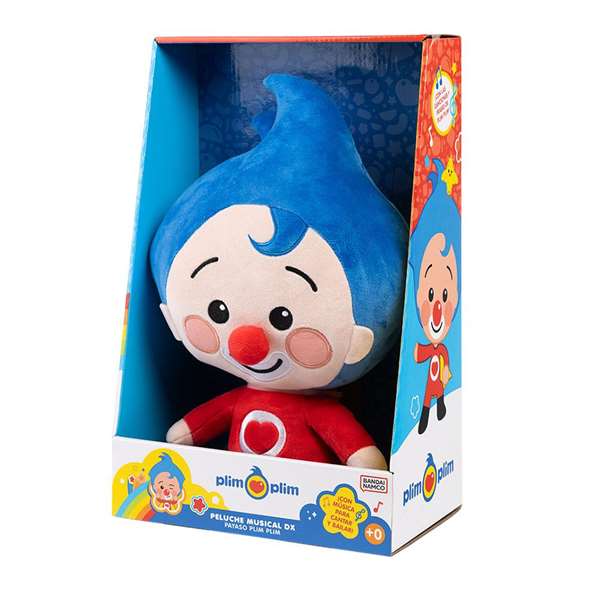 Bandai Peluche Musicale avec Lumière et Son - Payaso Plim Plim 30 cm