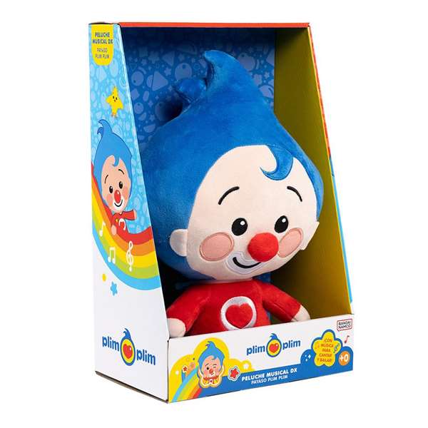 Bandai Peluche Musicale avec Lumière et Son - Payaso Plim Plim 30 cm