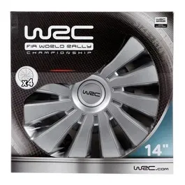 WRC - Enjoliveurs 14 pouces SEPANG Gris métallisé - Lot de 4 - Fixation par clips - Look sportif - ABS laqué haute finition