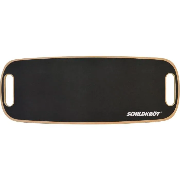 Schildkröt Planche d'équilibre en bois Wooden Balance Board 73.5 x 28 cm, surface antidérapante, diamètre rouleau 11 cm, charge max 120 kg - Fitness