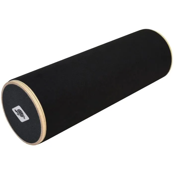 Schildkröt Planche d'équilibre en bois Wooden Balance Board 73.5 x 28 cm, surface antidérapante, diamètre rouleau 11 cm, charge max 120 kg - Fitness