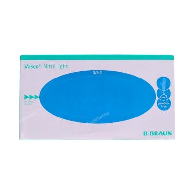B. BRAUN VETCARE VET Guantes Vasco Nitril Light sans poudre Taille S B. BRAUN VETCARE VET Guantes Vasco Nitril Light sans poudre Taille S