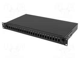 LANBERG Panneau de brassage à fibre optique 24 ports, duplex/simplex, noir