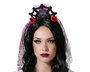 Diadema Couronne Diadème Halloween Femme Adulte Vêtement de Fête Déguisement Noir et Violet Couronne Tête Toile d'Araignée