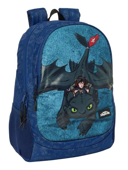 Safta Mochila Adapt.Carro Comme Entraîner ton Dragon - Sac à dos transformable, 32 x 44 x 16 cm