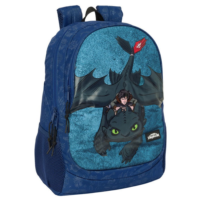 Safta Cartable How to Train Your Dragon Bleu foncé Adaptable sur Chariot