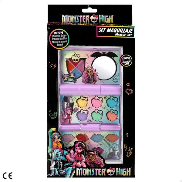 Color Baby Monster High - Coffret de maquillage 3 niveaux avec trousse - 18.5 x 2.5 x 3.70 cm - Recommandé 3 ans et plus