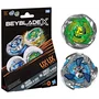 Beyblade X Dual Pack Circle Ghost 4-60LR UX et Hack Viking 4-55O UX, 2 toupies de combat à rotation droite